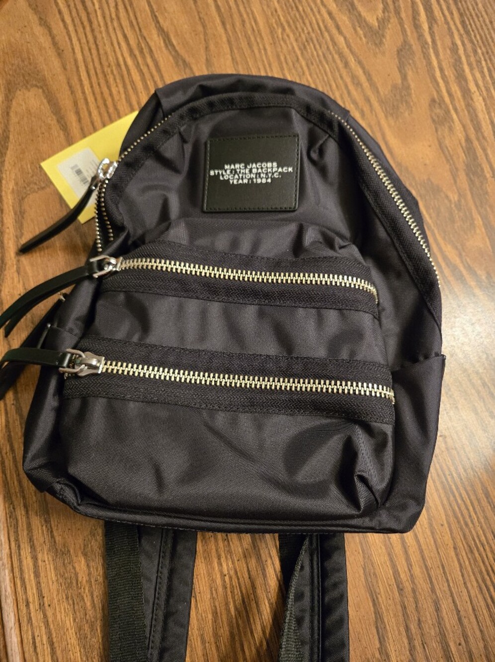 New Marc Jacobs Black Backpack Purse with Dust Bag